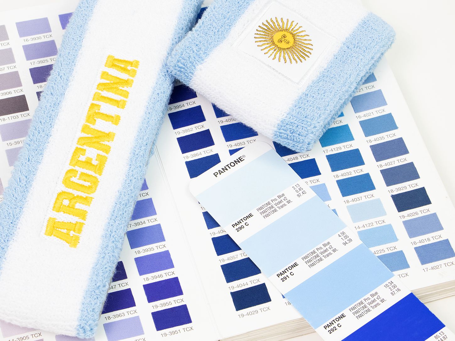 Pantone color matching for coordinated sweatband sets